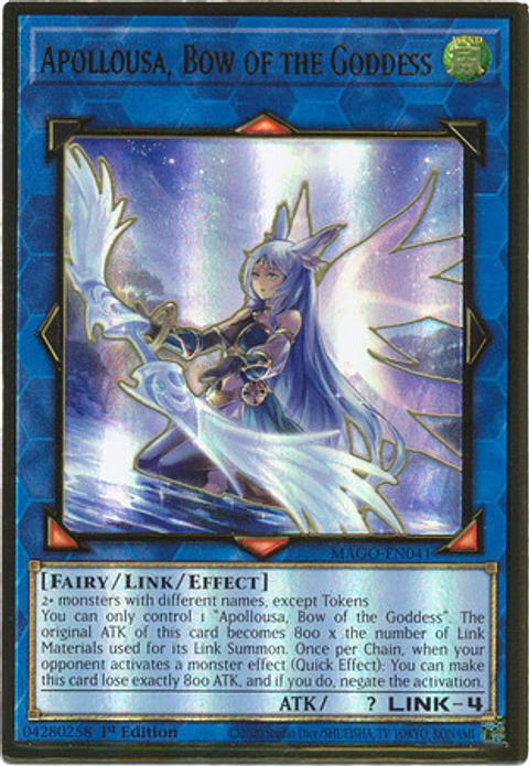 Apollousa, Bow of the Goddess (Alt. Art) - MAGO-EN041 - Premium Gold Rare