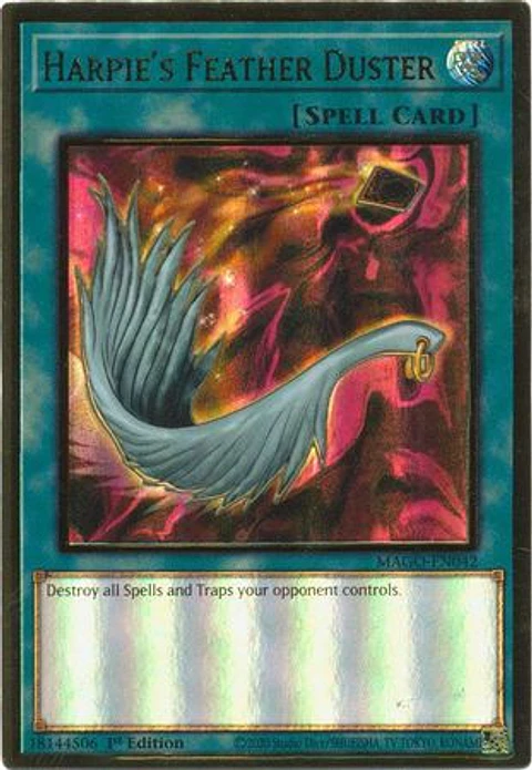 Harpie's Feather Duster - MAGO-EN042 - Premium Gold Rare