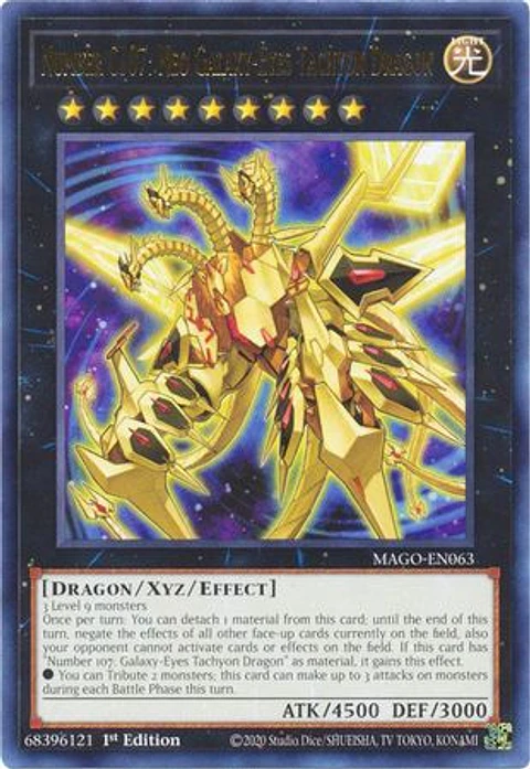 Number C107: Neo Galaxy-Eyes Tachyon Dragon - MAGO-EN063 - Rare