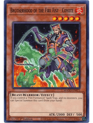 Brotherhood of the Fire Fist - Coyote - MAGO-EN072 - Rare 