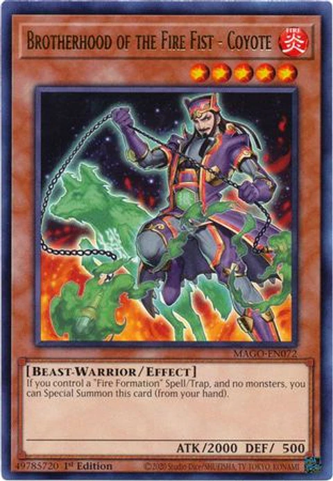 Brotherhood of the Fire Fist - Coyote - MAGO-EN072 - Rare 