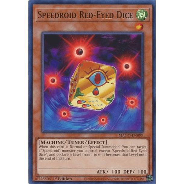 Speedroid Red-Eyed Dice - MAGO-EN099 - Rare