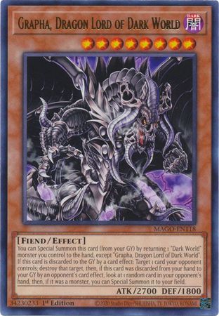 Grapha, Dragon Lord of Dark World - MAGO-EN118 - Rare 1