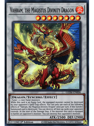 Vahram, the Magistus Divinity Dragon - GEIM-EN006 - Super Rare 
