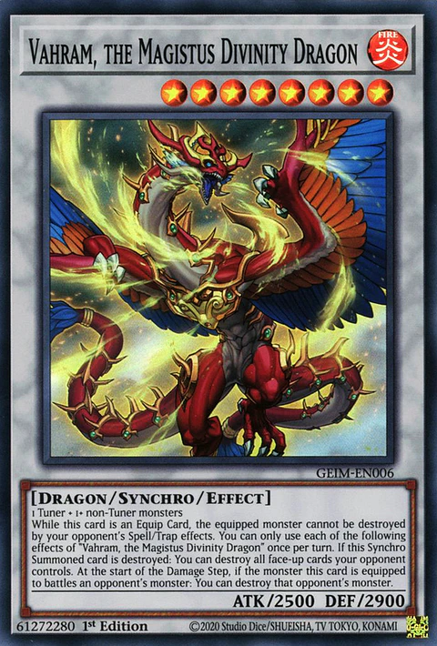 Vahram, the Magistus Divinity Dragon - GEIM-EN006 - Super Rare 