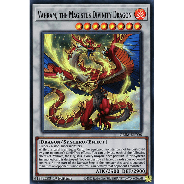 Vahram, the Magistus Divinity Dragon - GEIM-EN006 - Super Rare 