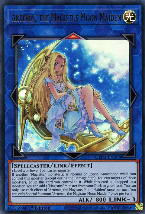 Artemis, the Magistus Moon Maiden - GEIM-EN008 - Ultra Rare 