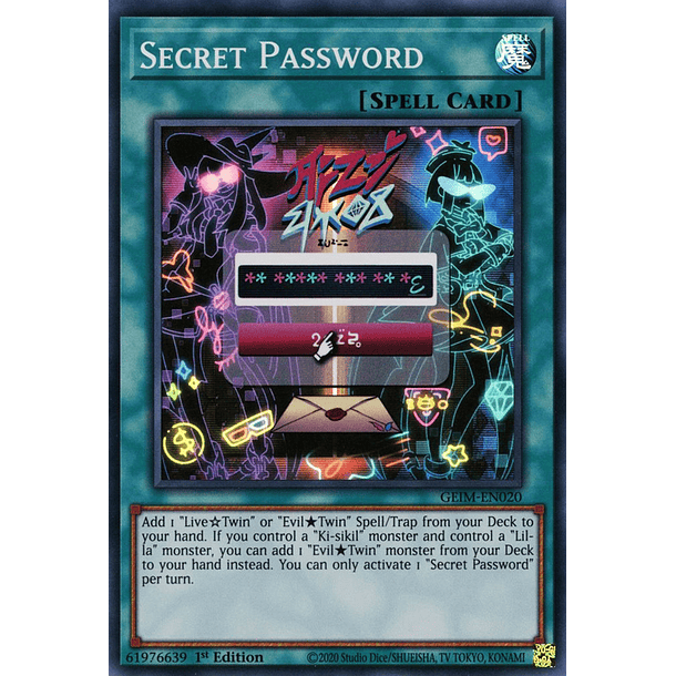 Secret Password - GEIM-EN020 - Super Rare 