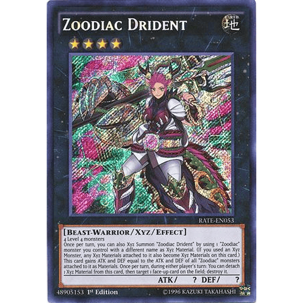 Zoodiac Drident - RATE-EN053 - Secret Rare