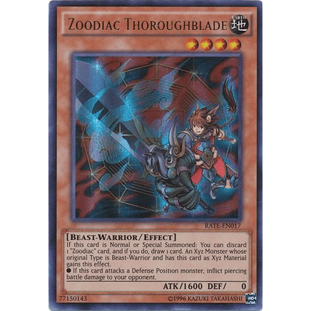 Zoodiac Thoroughblade - RATE-EN017 - Ultra Rare