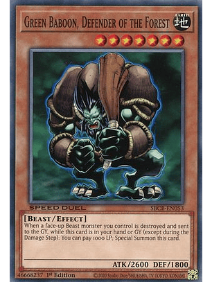 Green Baboon, Defender of the Forest - SBCB-EN053 - Common