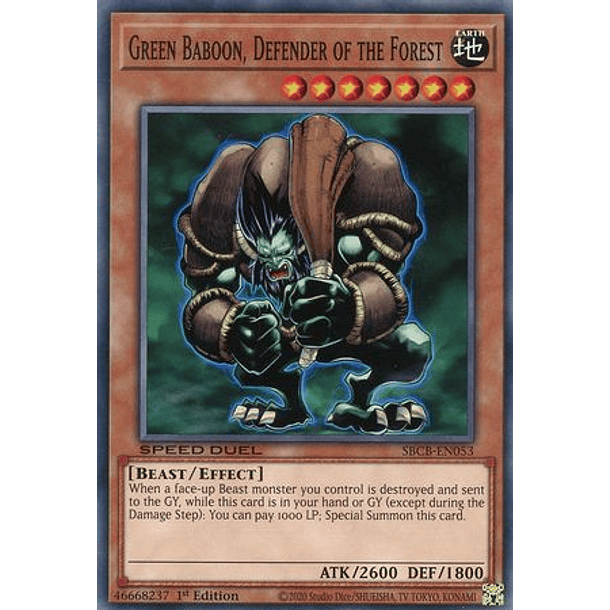 Green Baboon, Defender of the Forest - SBCB-EN053 - Common