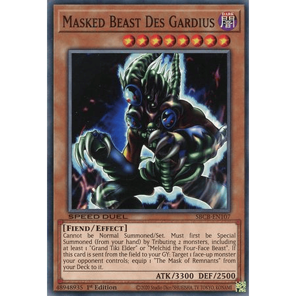Masked Beast Des Gardius - SBCB-EN107 - Common 