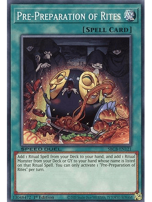 Pre-Preparation of Rites - SBCB-EN121 - Common