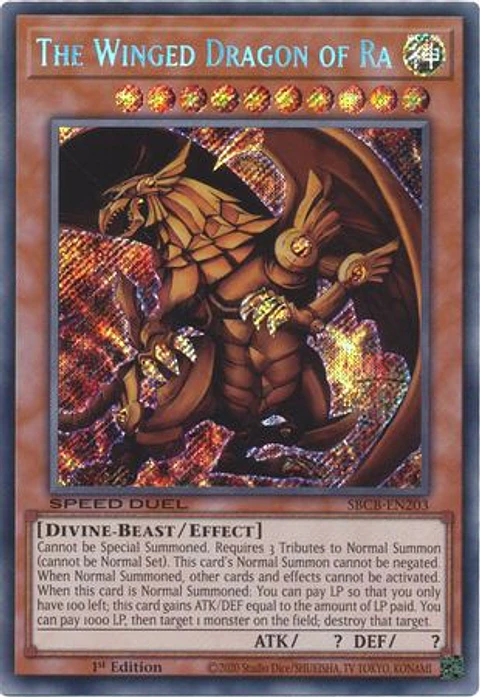 The Winged Dragon of Ra - SBCB-EN203 - Secret Rare