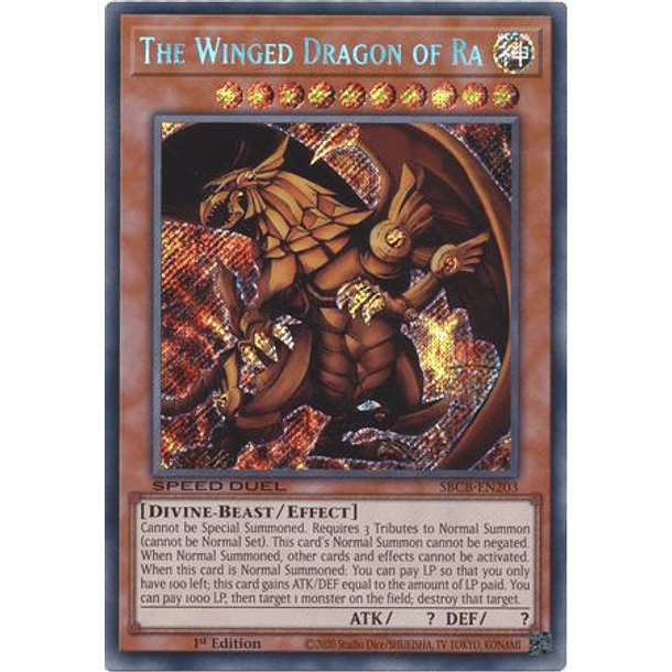 The Winged Dragon of Ra - SBCB-EN203 - Secret Rare