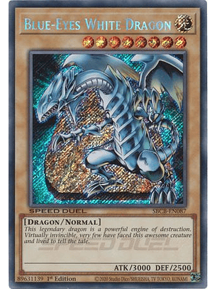 Blue-Eyes White Dragon - SBCB-EN087 - Secret Rare