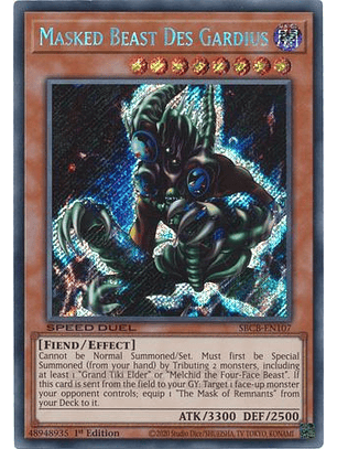 Masked Beast Des Gardius - SBCB-EN107 - Secret Rare