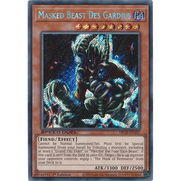 Masked Beast Des Gardius - SBCB-EN107 - Secret Rare