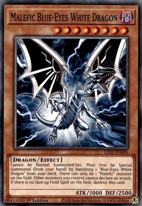 Malefic Blue-Eyes White Dragon - LDS2-EN005 - Common