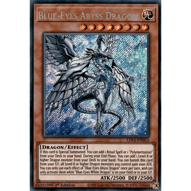 Blue-Eyes Abyss Dragon - LDS2-EN015 - Secret Rare