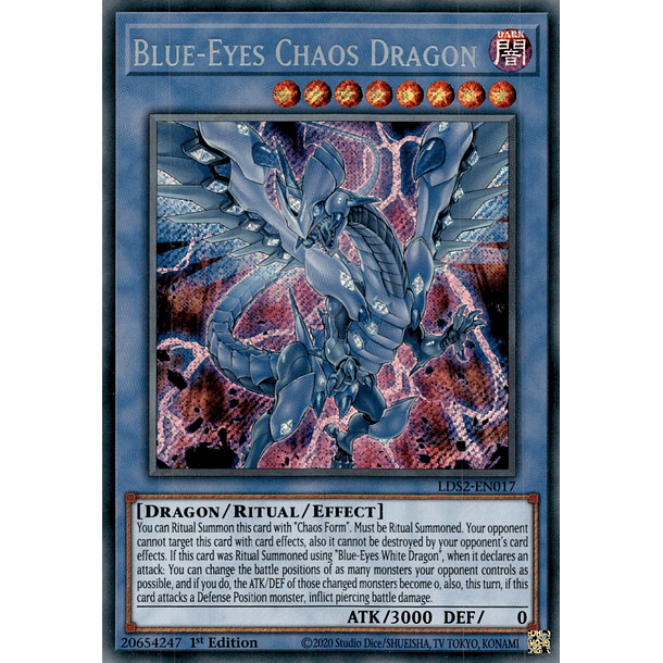 Blue-Eyes Chaos Dragon - LDS2-EN017 - Secret Rare