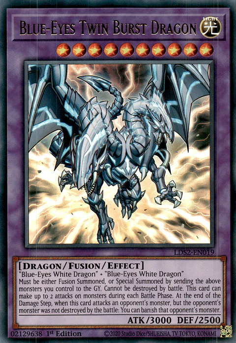 Blue-Eyes Twin Burst Dragon - LDS2-EN019 - Ultra Rare