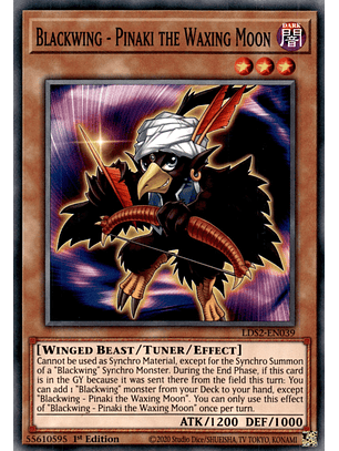 Blackwing - Pinaki the Waxing Moon - LDS2-EN039 - Common 