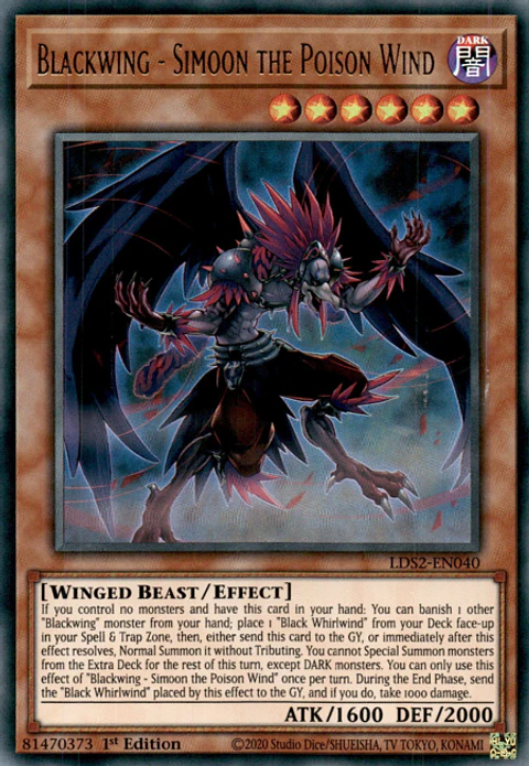 Blackwing - Simoon the Poison Wind - LDS2-EN040 - Ultra Rare