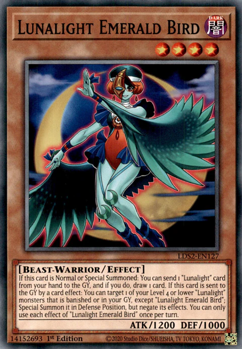 Lunalight Emerald Bird - LDS2-EN127 - Common 