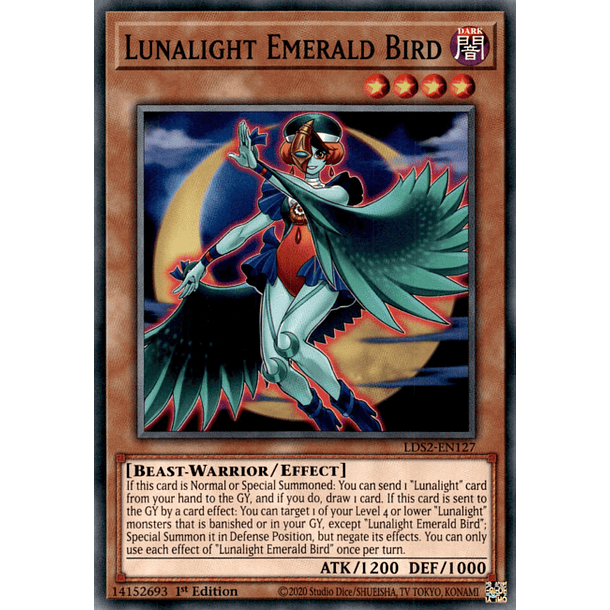 Lunalight Emerald Bird - LDS2-EN127 - Common 