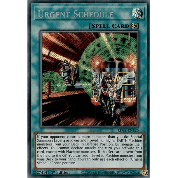 Urgent Schedule - LDS2-EN125 - Secret Rare