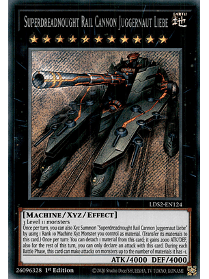 Superdreadnought Rail Cannon Juggernaut Liebe - LDS2-EN124 - Secret Rare