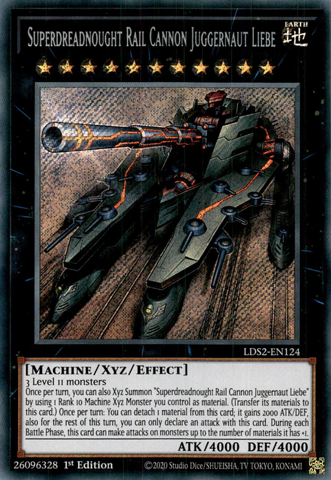 Superdreadnought Rail Cannon Juggernaut Liebe - LDS2-EN124 - Secret Rare