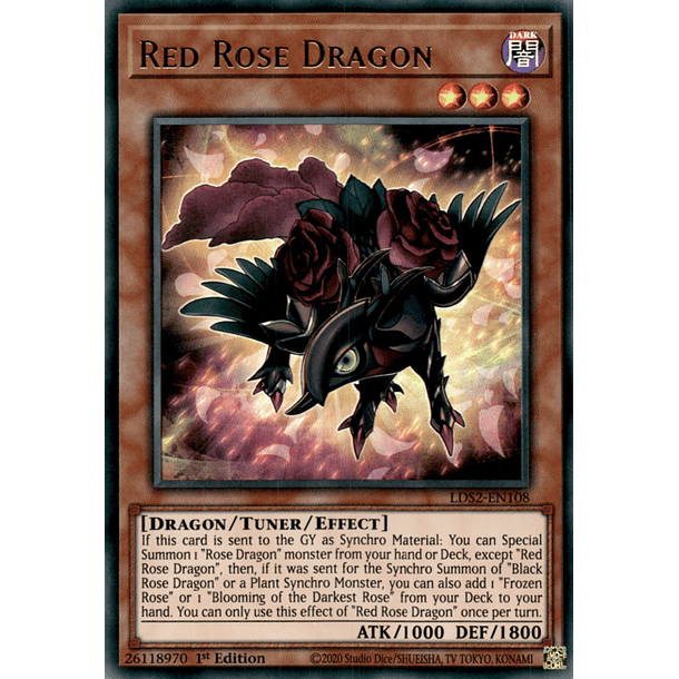 Red Rose Dragon - LDS2-EN108 - Ultra Rare