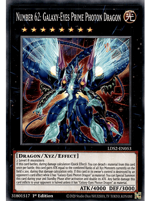 Number 62: Galaxy-Eyes Prime Photon Dragon - LDS2-EN053 - Common 