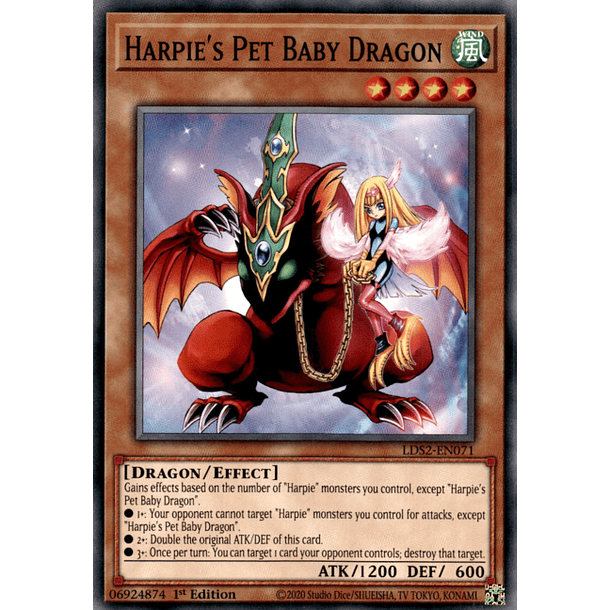 Harpie's Pet Baby Dragon - LDS2-EN071 - Common 