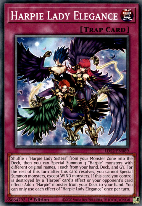 Harpie Lady Elegance - LDS2-EN089 - Common 
