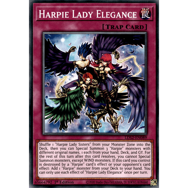 Harpie Lady Elegance - LDS2-EN089 - Common 