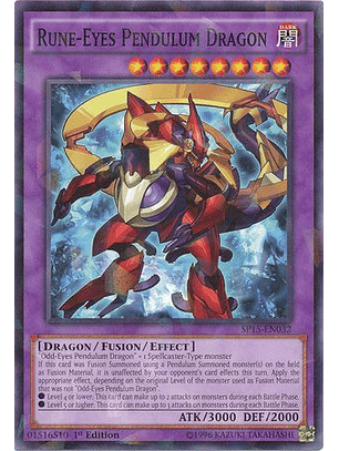 Rune-Eyes Pendulum Dragon - SP15-EN032 - Shatterfoil Rare