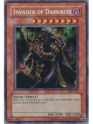 Invader of Darkness - IOC-111 - Secret Rare (desgastada)