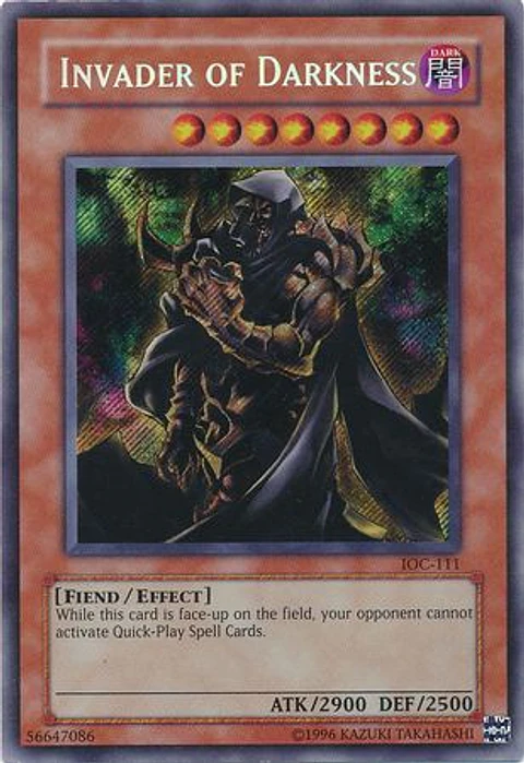 Invader of Darkness - IOC-111 - Secret Rare (desgastada)