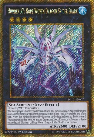 Number 37: Hope Woven Dragon Spider Shark - PGL3-EN007 - Gold Secret Rare 1