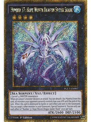 Number 37: Hope Woven Dragon Spider Shark - PGL3-EN007 - Gold Secret Rare