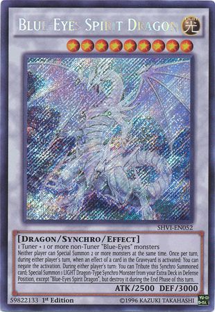 Blue-Eyes Spirit Dragon - SHVI-EN052 - Secret Rare 1st Edition 1