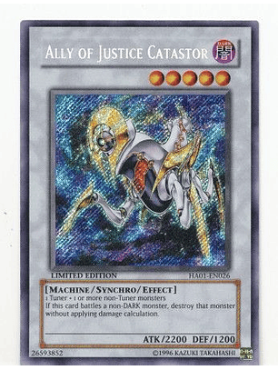 Ally of Justice Catastor - HA01-EN026 - Secret Rare