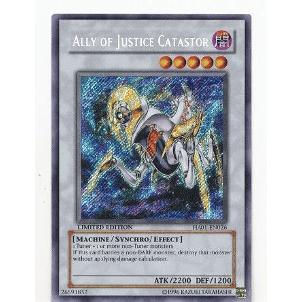 Ally of Justice Catastor - HA01-EN026 - Secret Rare