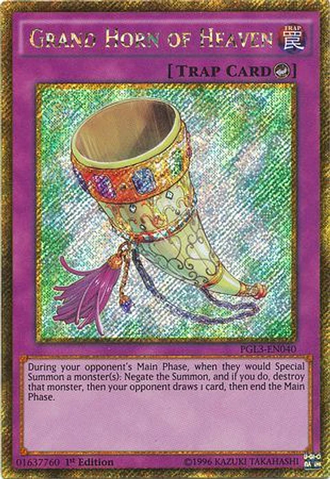 Grand Horn of Heaven - PGL3-EN040 - Gold Secret Rare