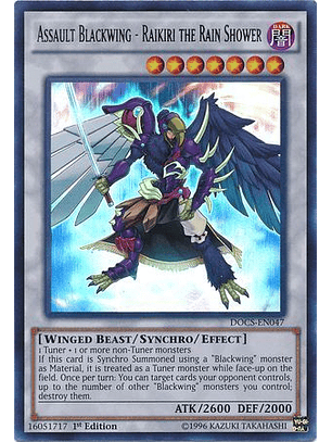 Assault Blackwing - Raikiri the Rain Shower - DOCS-EN047 - Ultra Rare