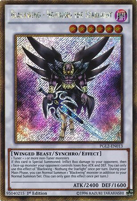 Blackwing - Nothung the Starlight - PGL2-EN013 - Gold Secret Rare
